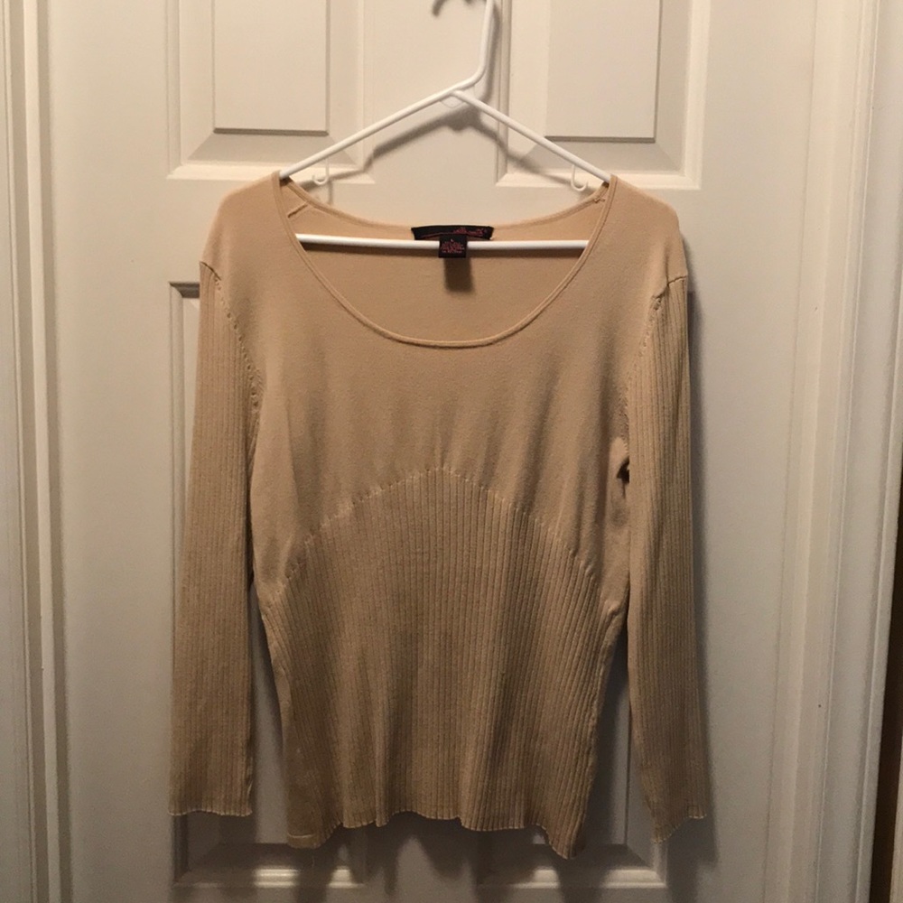 Willi Smith Tan Sweater Sz L